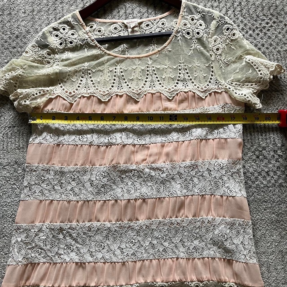 Sundance lace boho ren fairy top mini dress - Picture 4 of 7